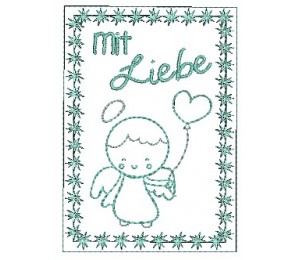 ITH Postkarte Little Angels - Mit Liebe